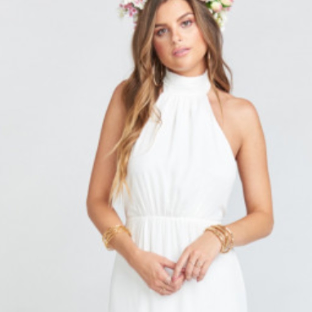 SHOW ME YOUR MUMU - COLLETTE COLLAR DRESS - White